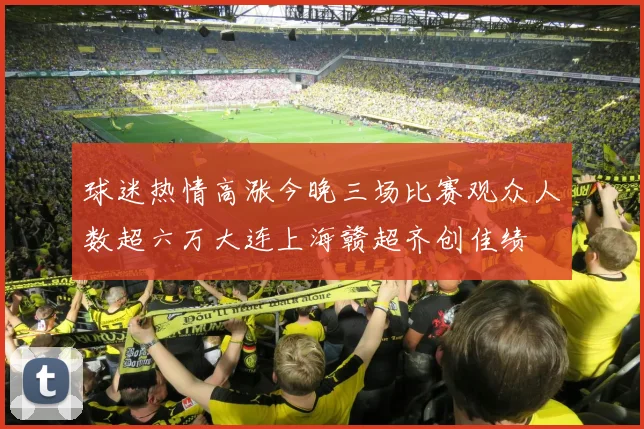 球迷热情高涨今晚三场比赛观众人数超六万大连上海赣超齐创佳绩